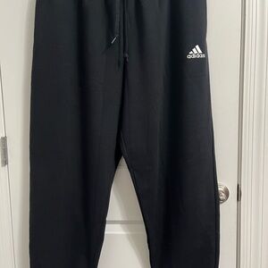 Men’s Adidas Black Sweatpants with White Logo